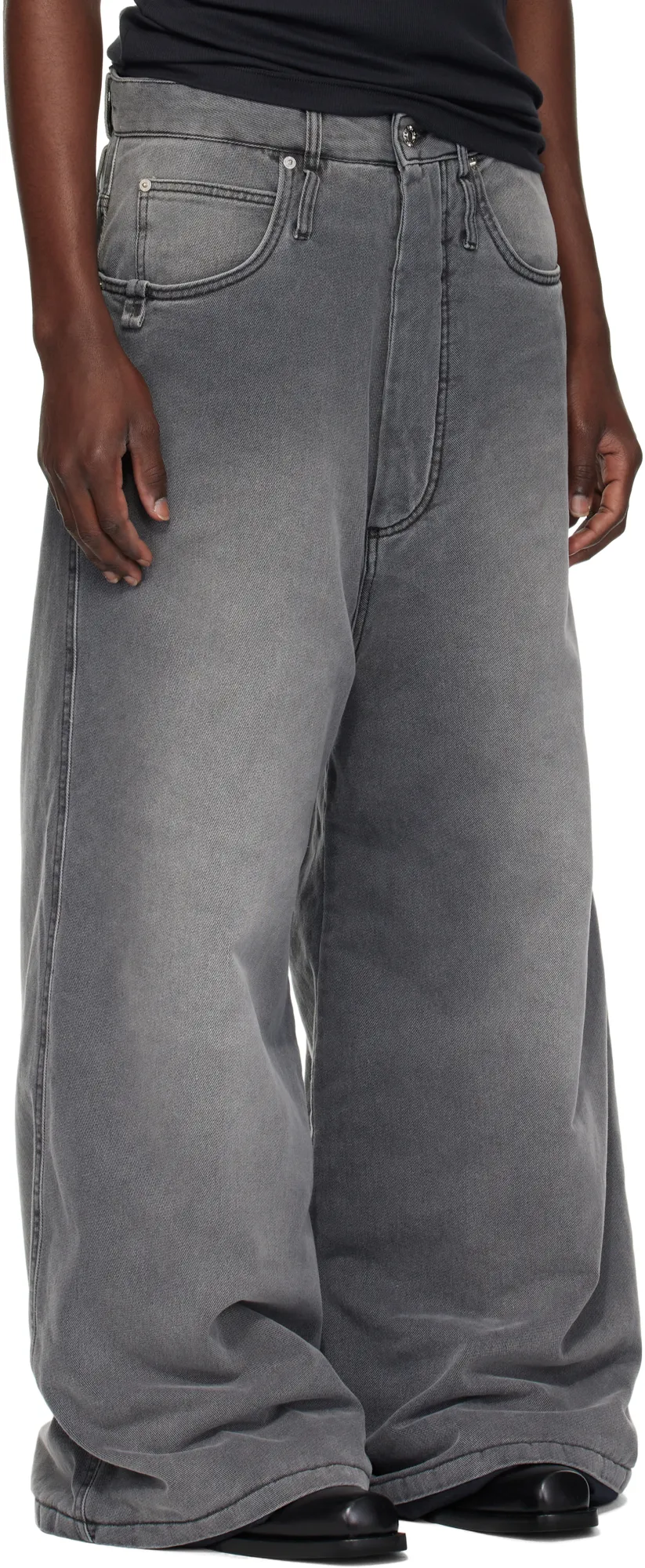 Non-Stretch Wide-Leg Jeans