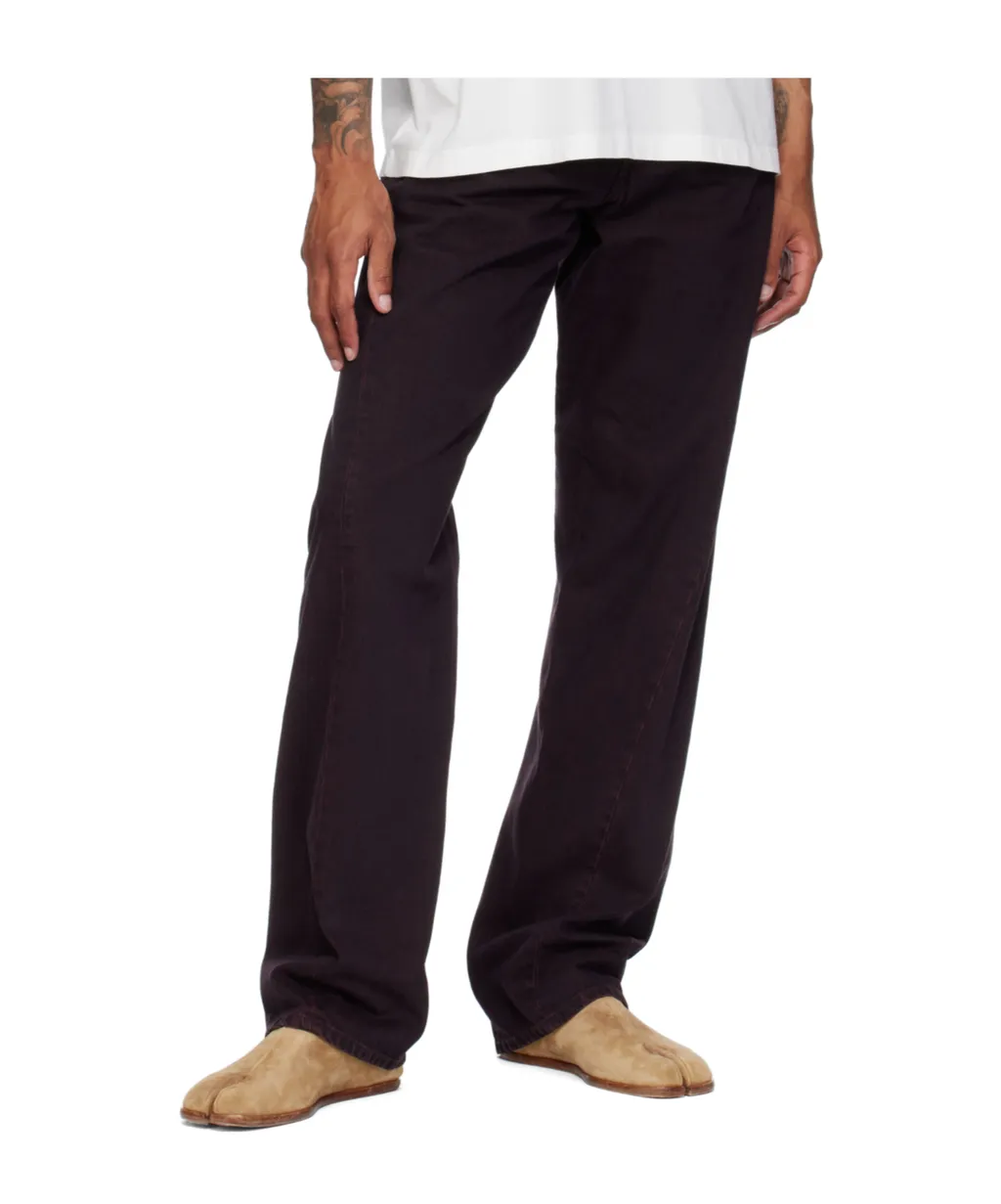 Mm6 Maison Margiela Logo Patch Wide Leg Jeans