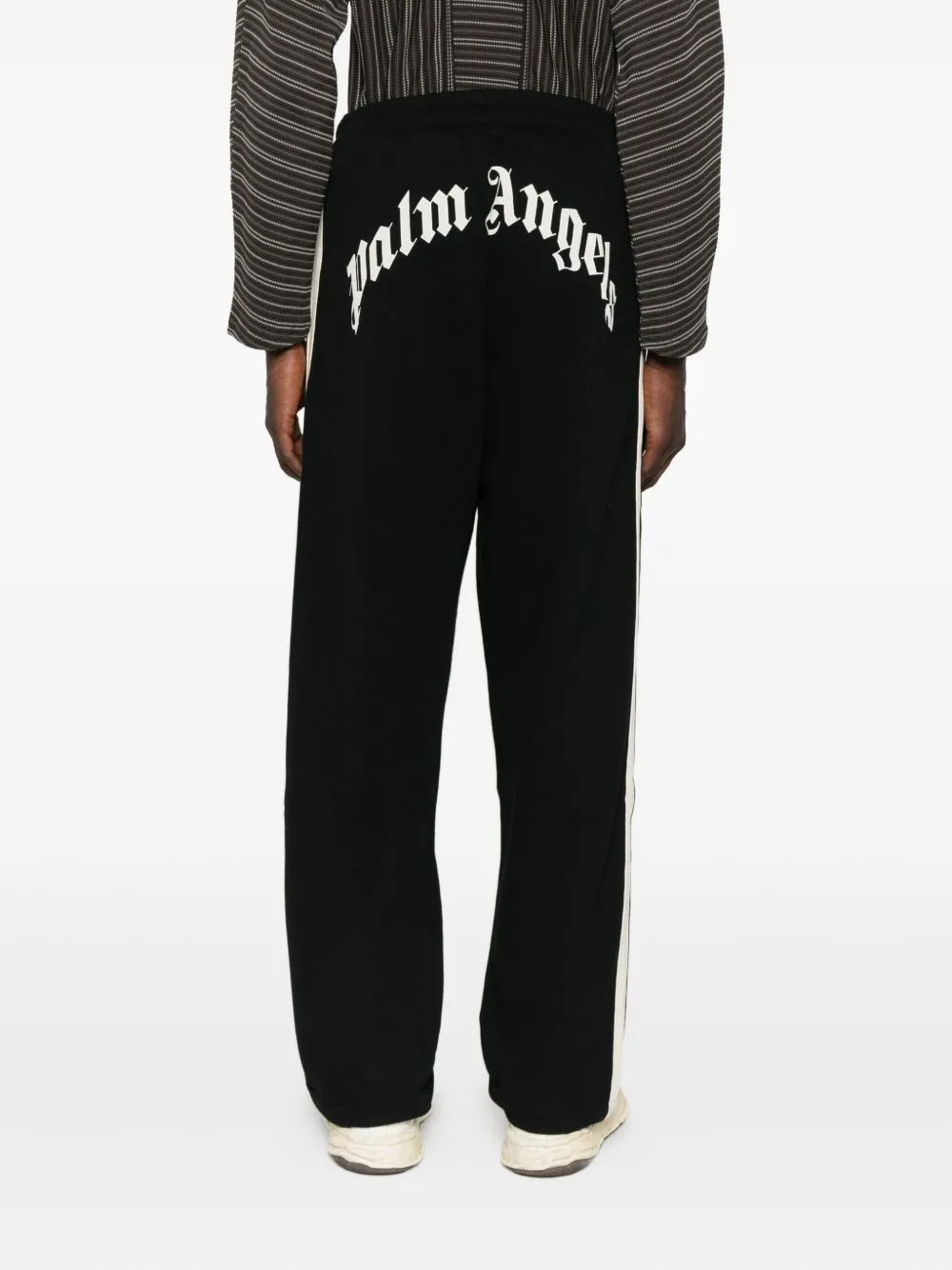 Palm Angels Curved Logo Printed Track Pants