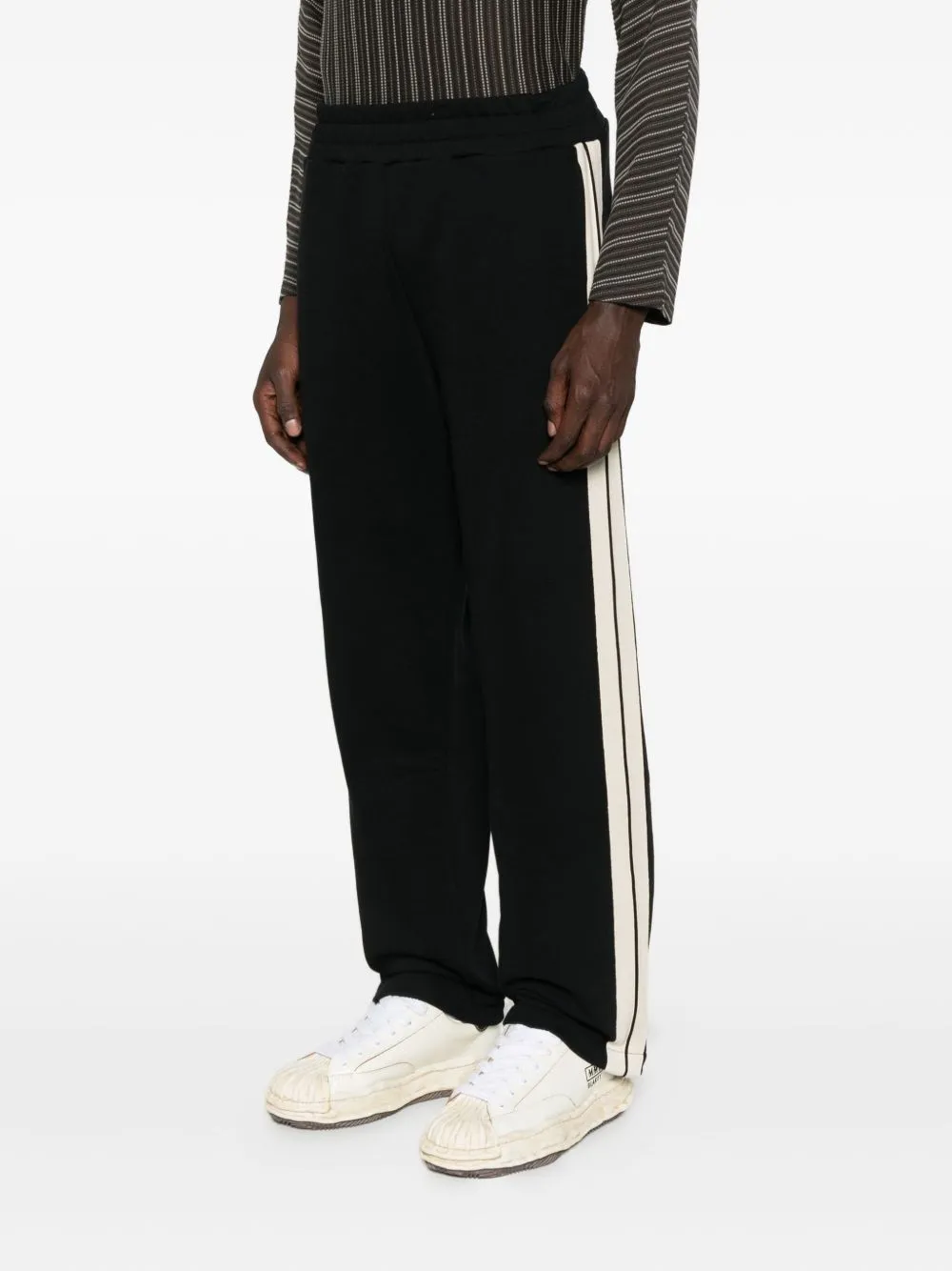 Palm Angels Curved Logo Printed Track Pants