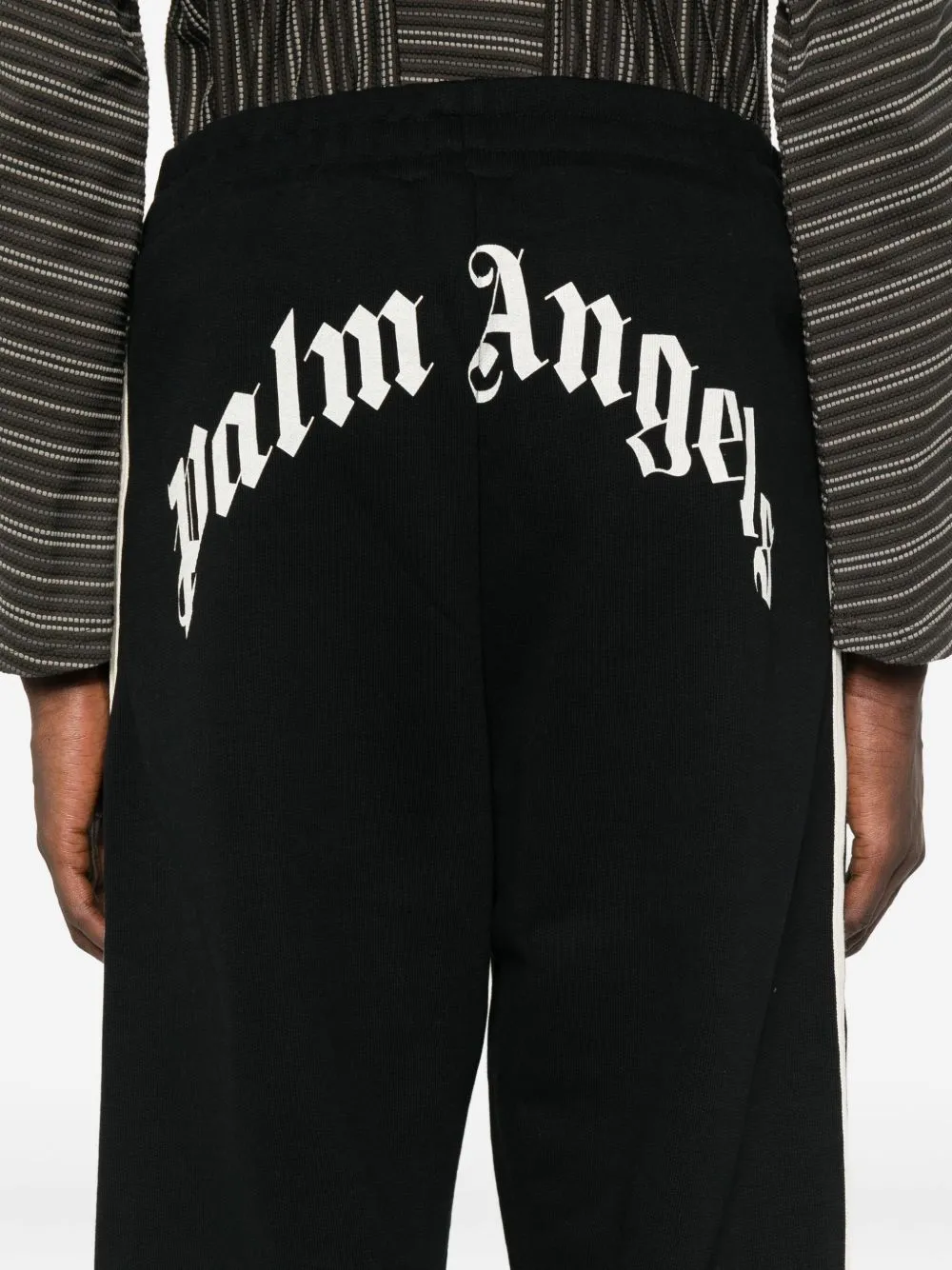 Palm Angels Curved Logo Printed Track Pants