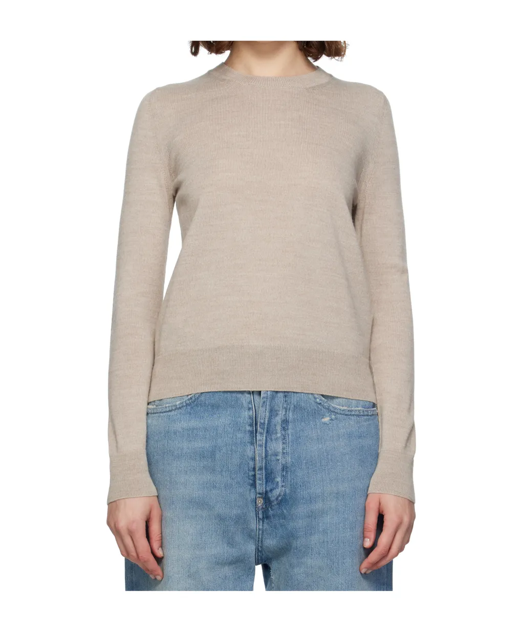 Elbow-Patch Crew-Neck Sweater