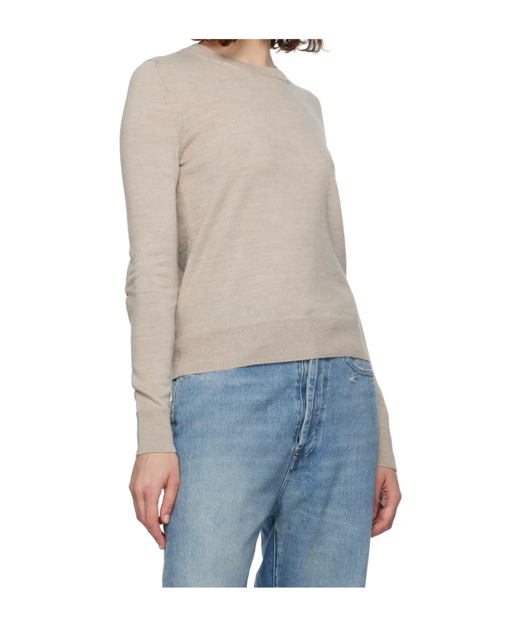 Elbow-Patch Crew-Neck Sweater