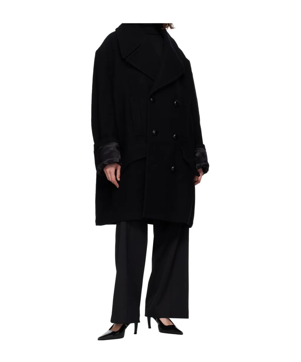 Mm6 Maison Margiela Double-Breasted Oversized Coat
