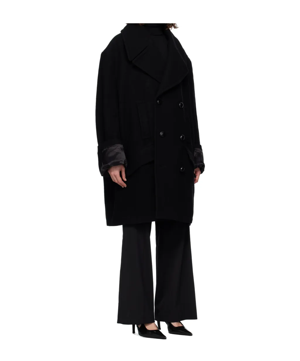 Mm6 Maison Margiela Double-Breasted Oversized Coat
