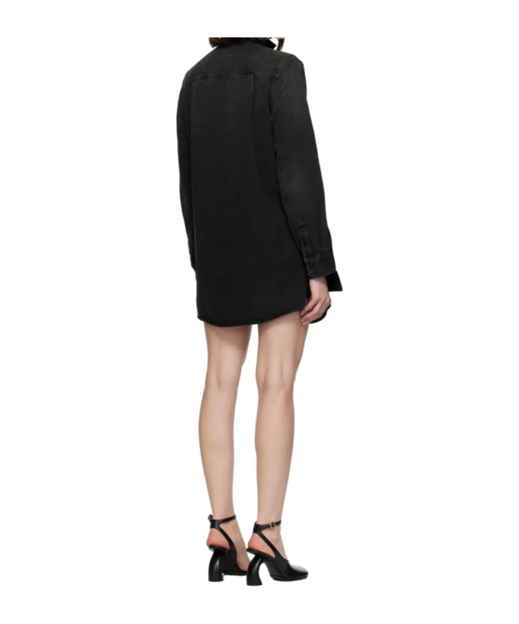 High-Neck Satin Dress