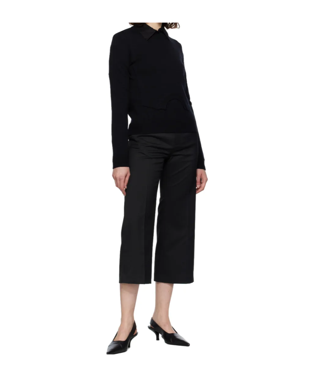 Stitching Straight-Leg Trousers