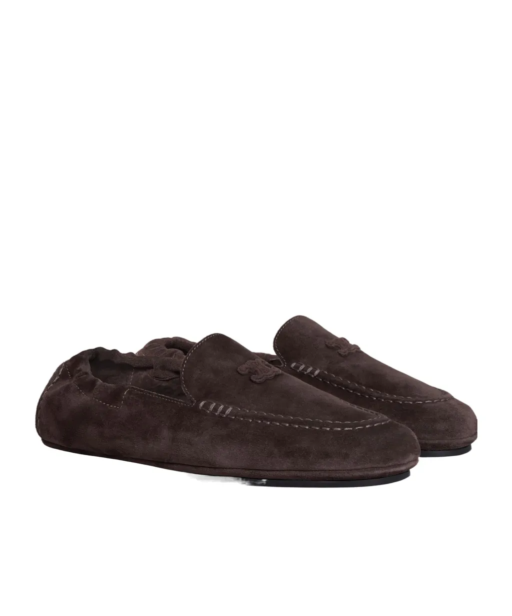 Celine Adam Loafer In Suede Calfskin