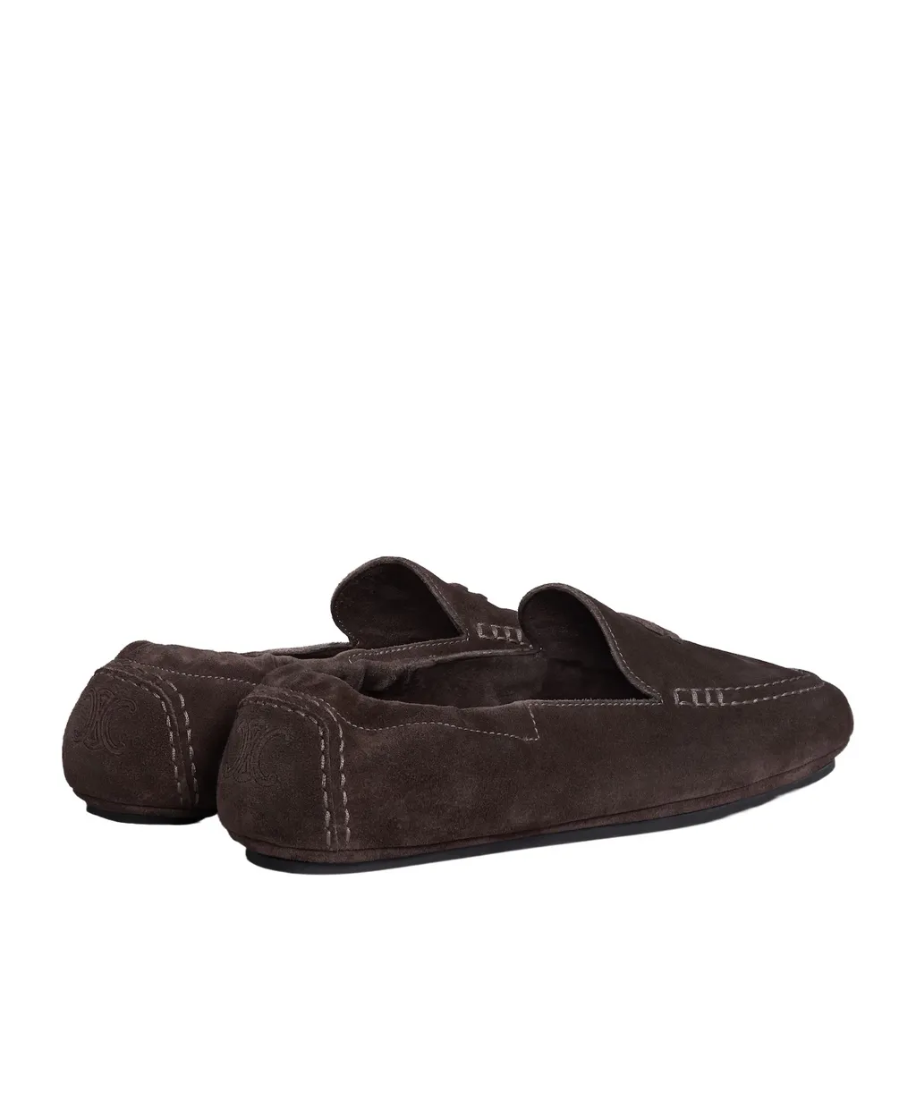 Celine Adam Loafer In Suede Calfskin