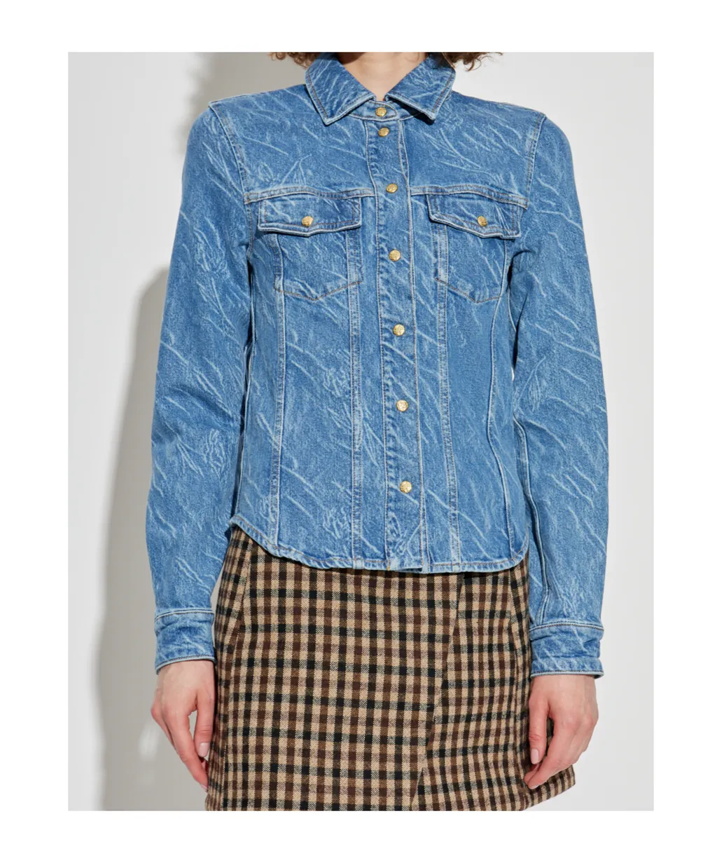Acid-Wash Denim Shirt