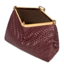 Medium Woven Leather Vela Bag