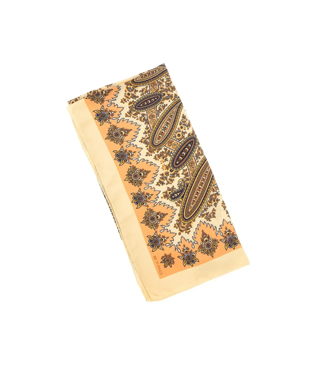 Paisley Print Silk Scarf