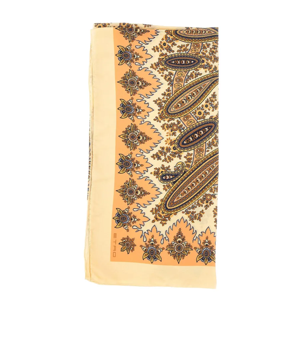 Paisley Print Silk Scarf