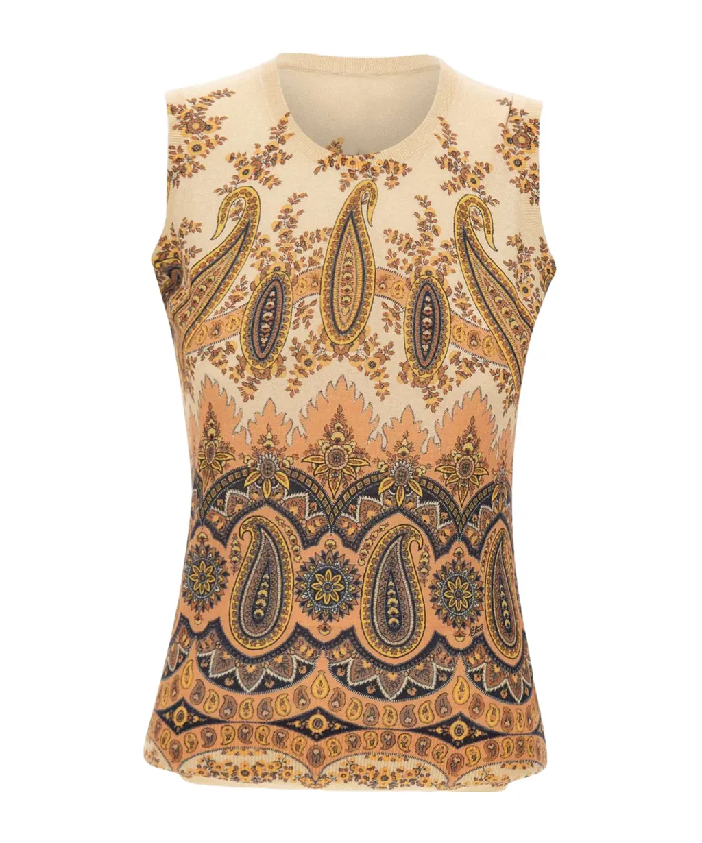Crew Neck Knitted Vest