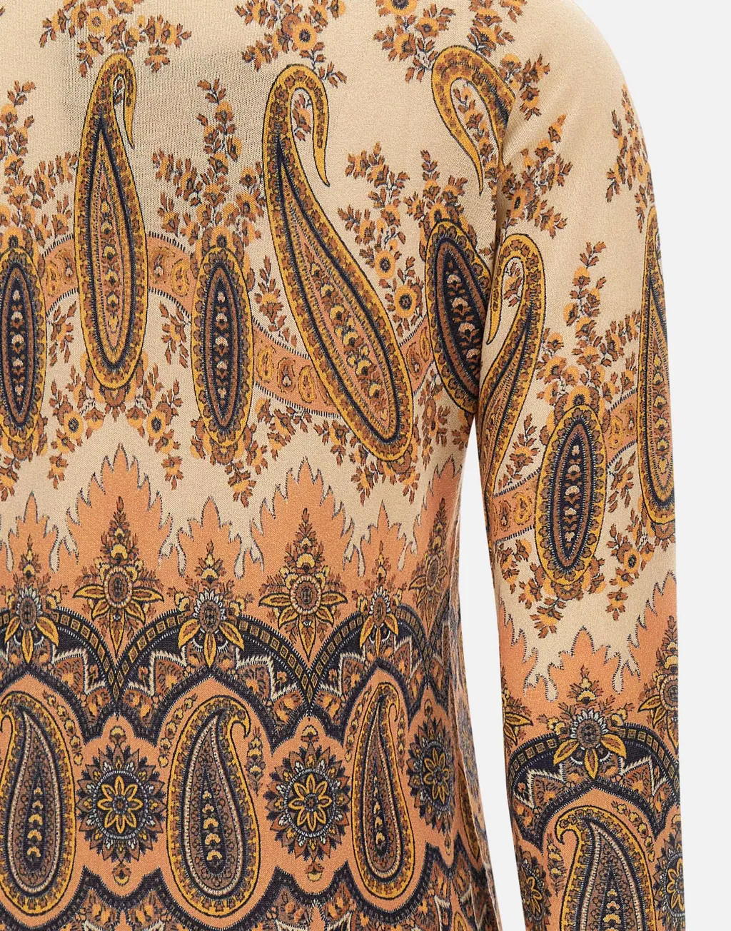 Paisley-Print Cardigan