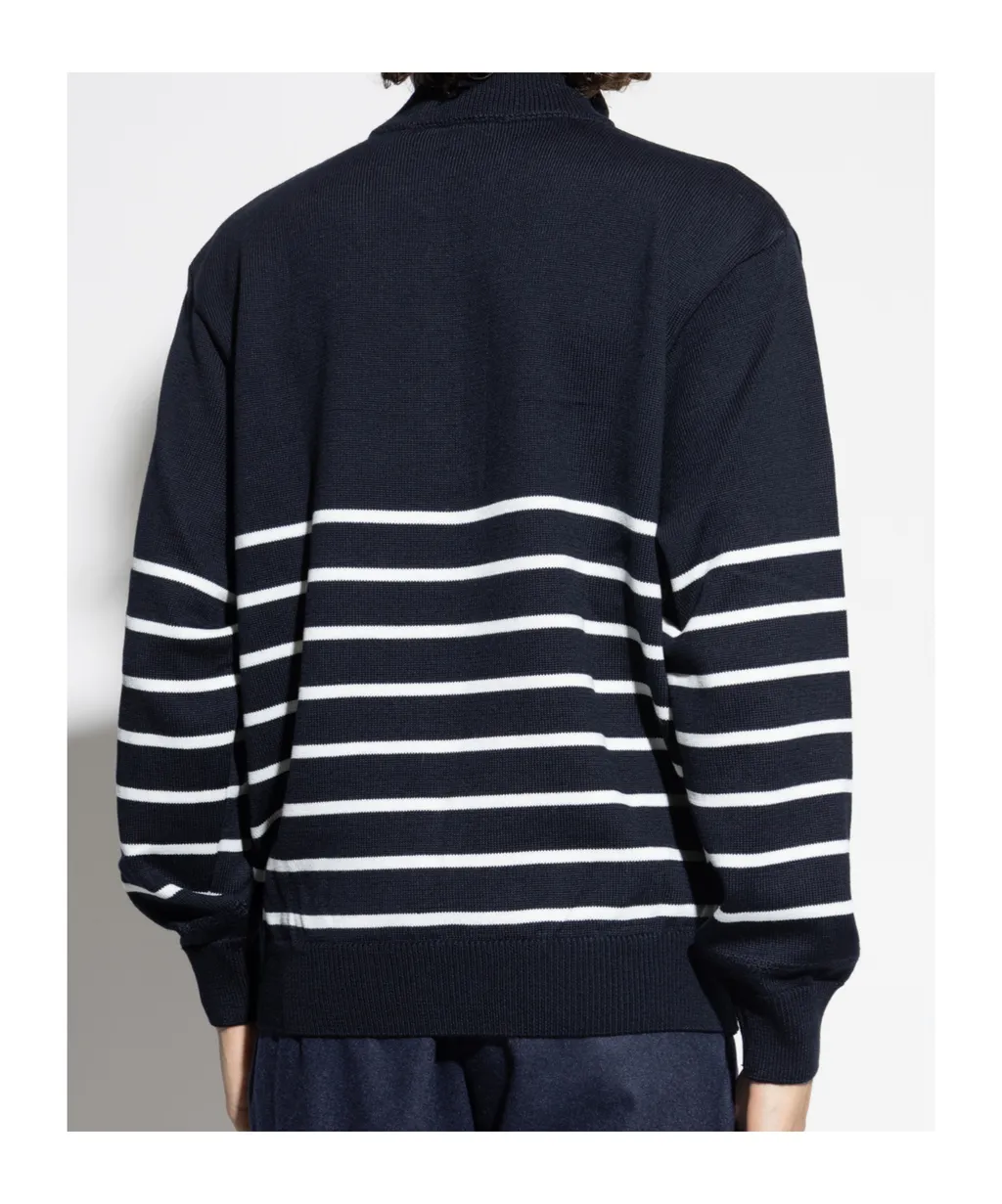 Paul & Shark Striped Half-Zip Sweater