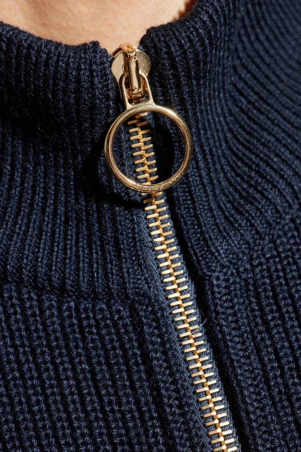 Ribbed Zip-Up Cardigan
