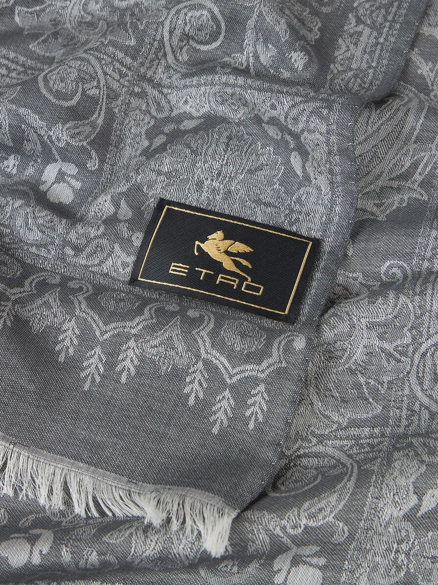 Wool, Cotton And Silk Scarf