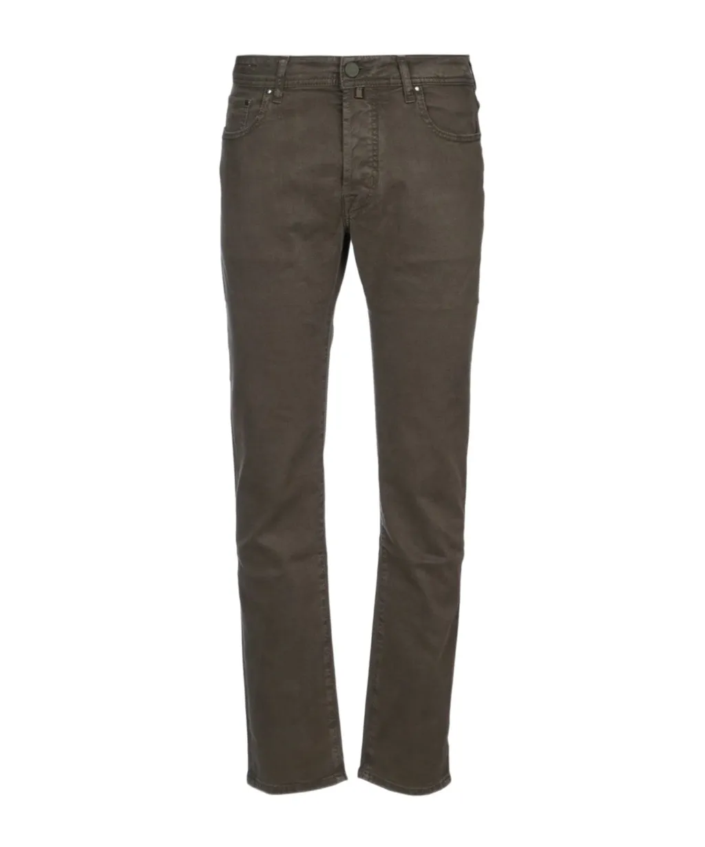 Jacob Cohen Logo-Patch Slim-Fit Trousers