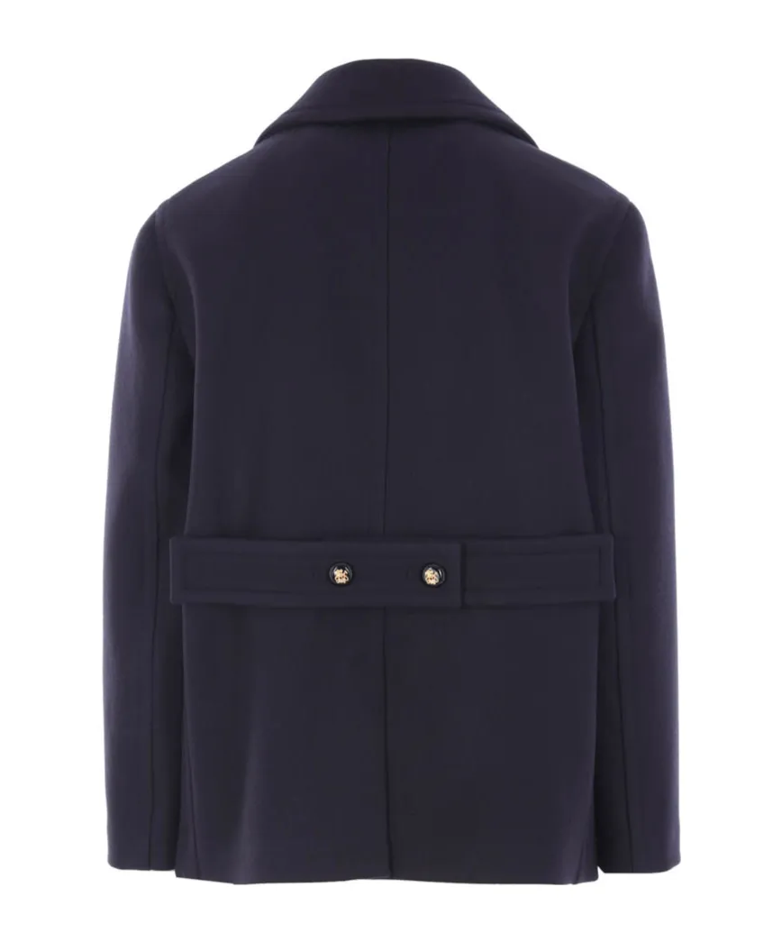 Double-Breasted Long-Sleeved Coat