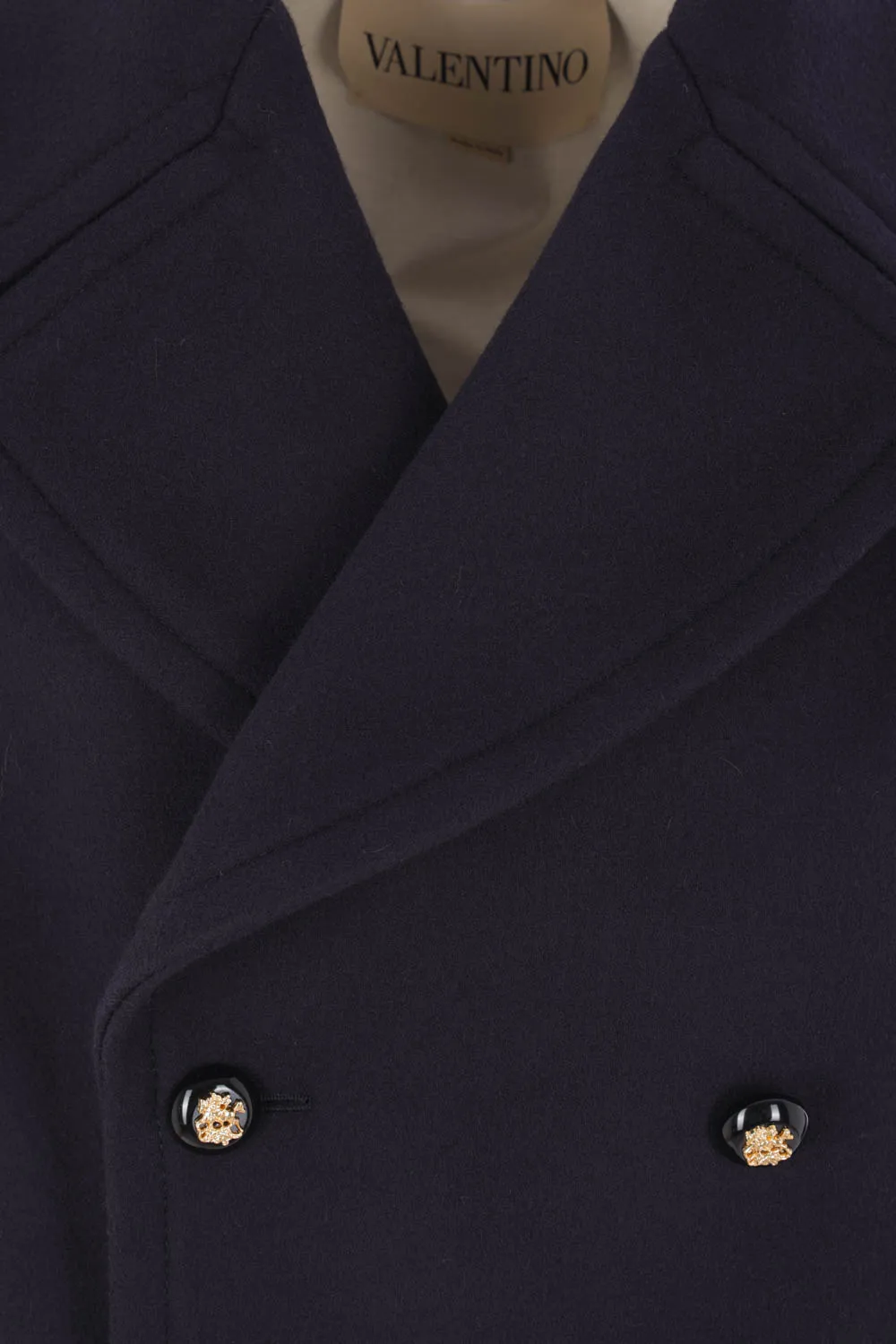 Double-Breasted Long-Sleeved Coat