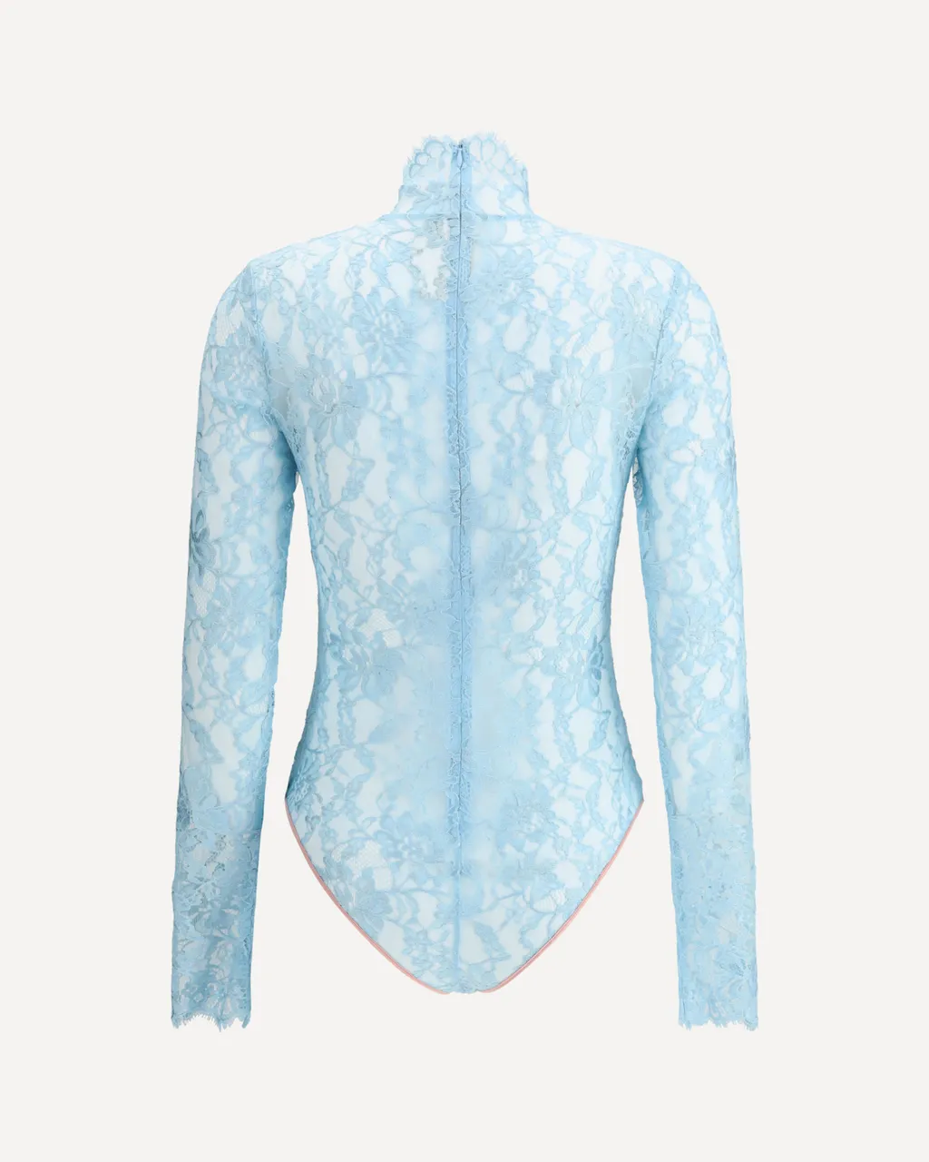Valentino Lace Detailed Mock Neck Bodysuit