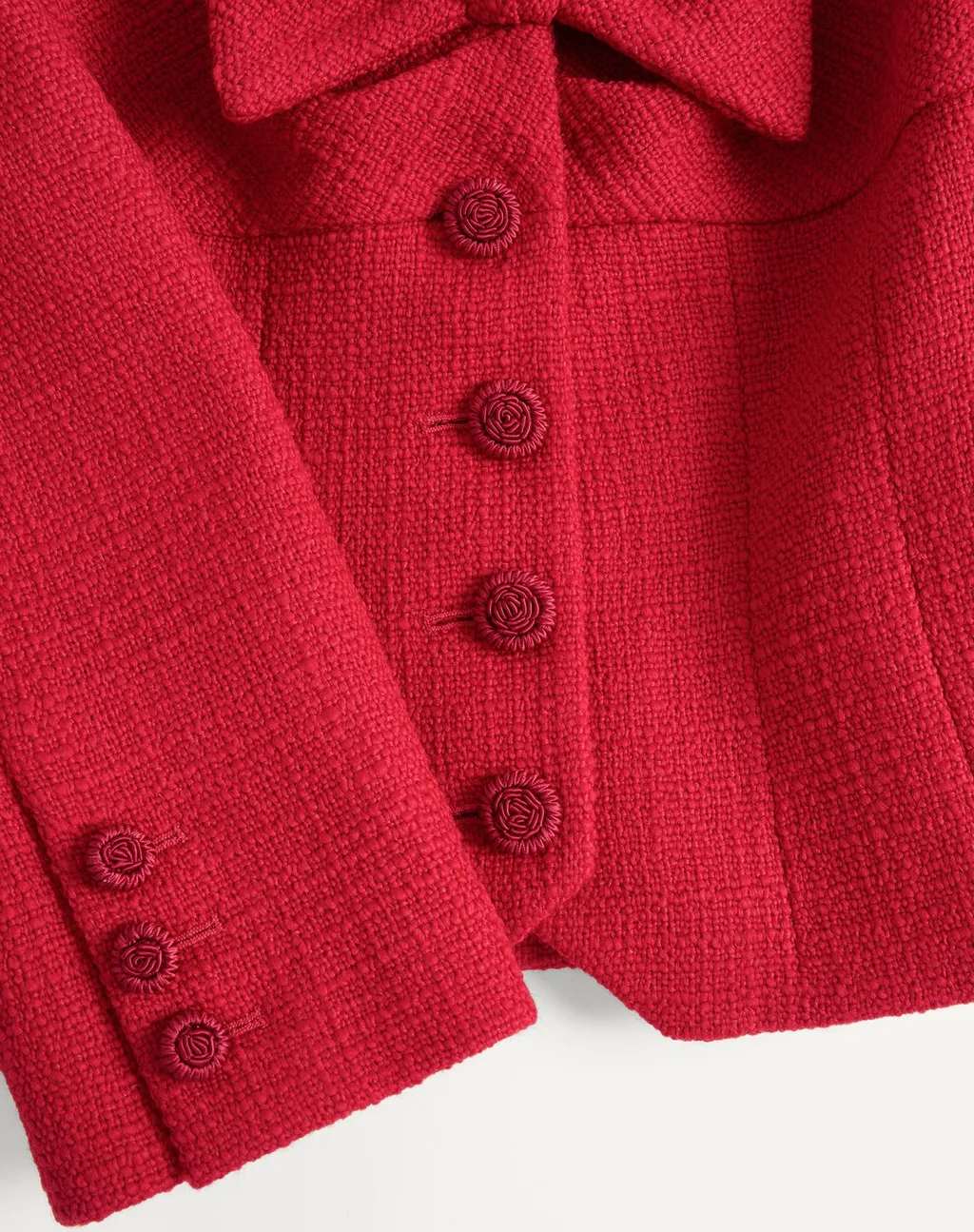 Valentino Bow Detailed Button-Up Jacket