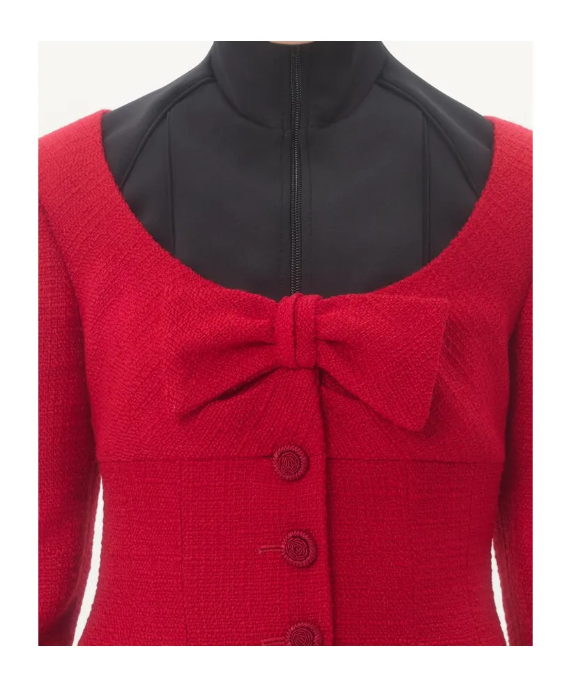 Valentino Bow Detailed Button-Up Jacket