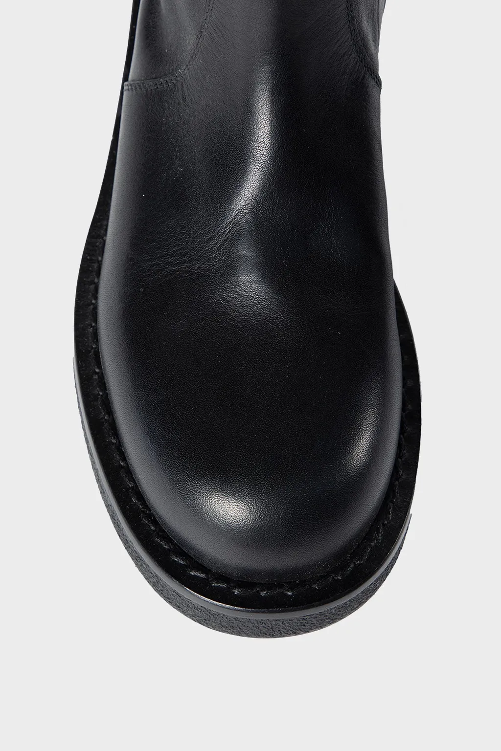 Side-Zip Round-Toe Boots
