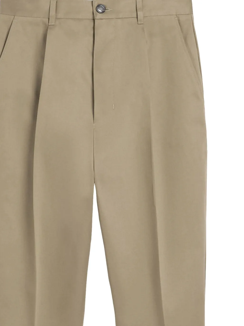 Ami Paris Pleated Straight-Leg Trousers