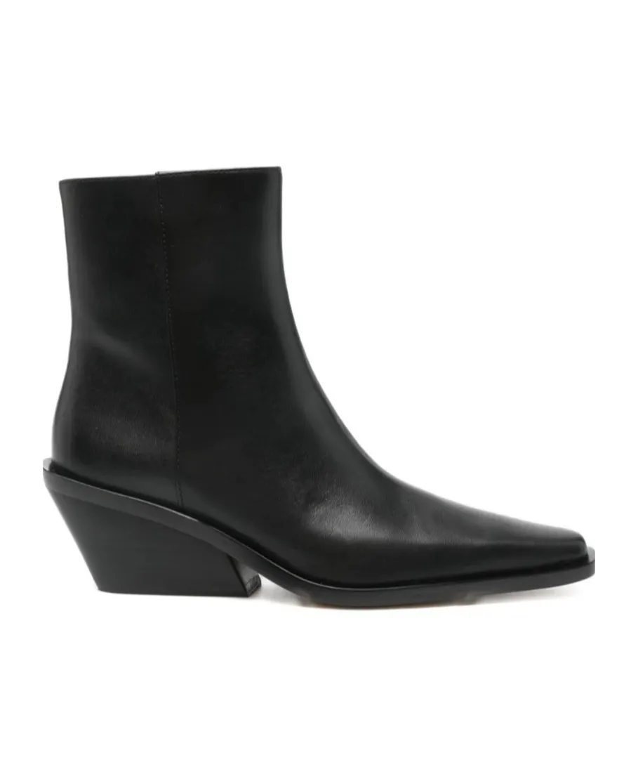 65Mm Leather Zip-Fastening Cowboy Boots