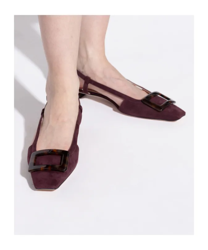 Roger Vivier Belle Vivier Buckled Slingback Ballerinas