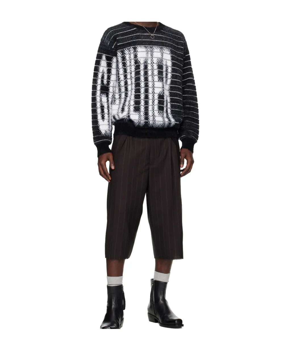 Striped Jacquard Crew-Neck Sweater