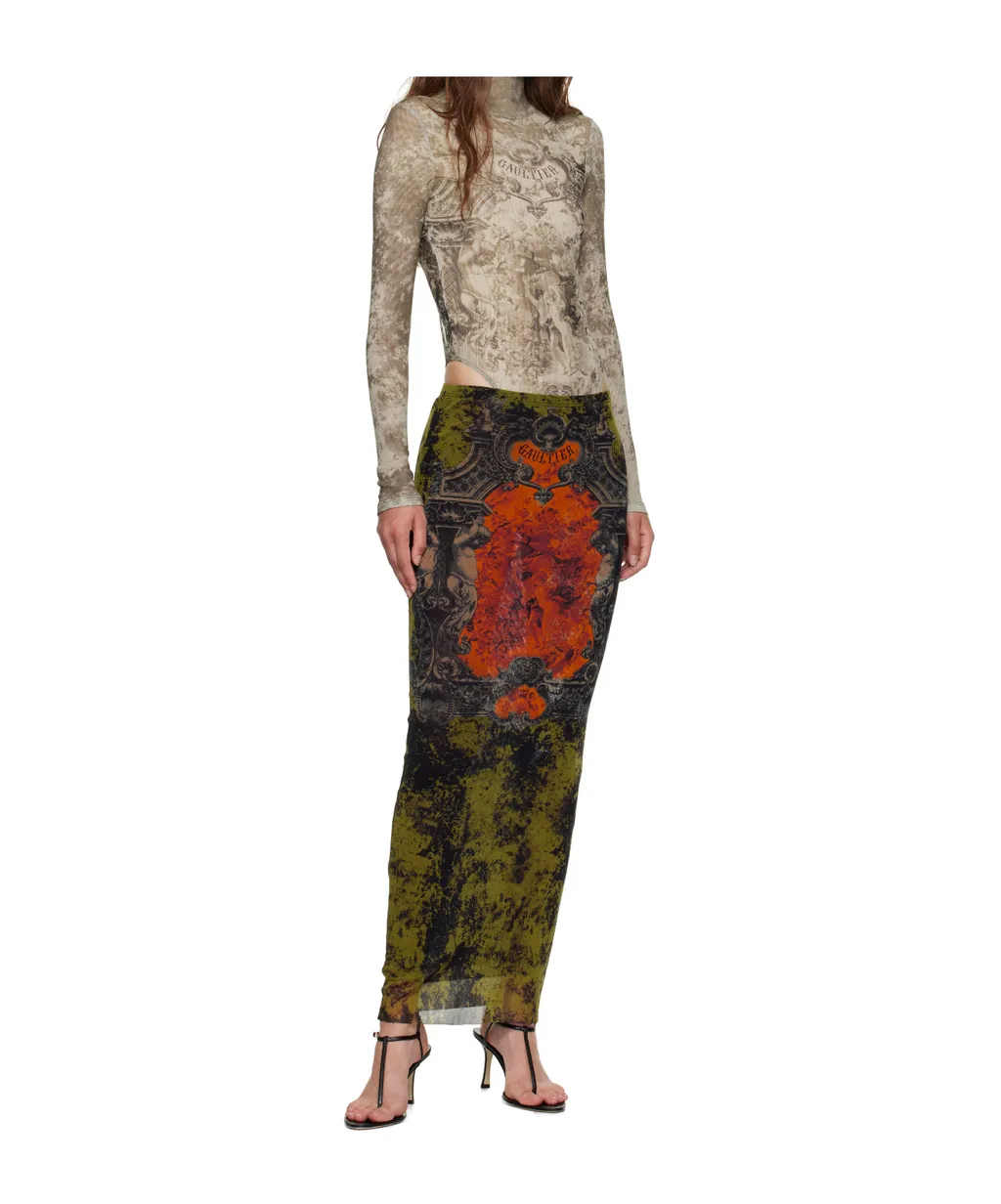 MÉDaillon-Print Bodysuit