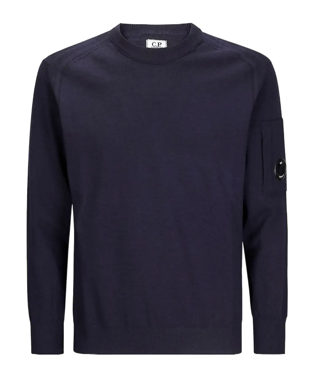 Lens-Detail Crew-Neck Sweater