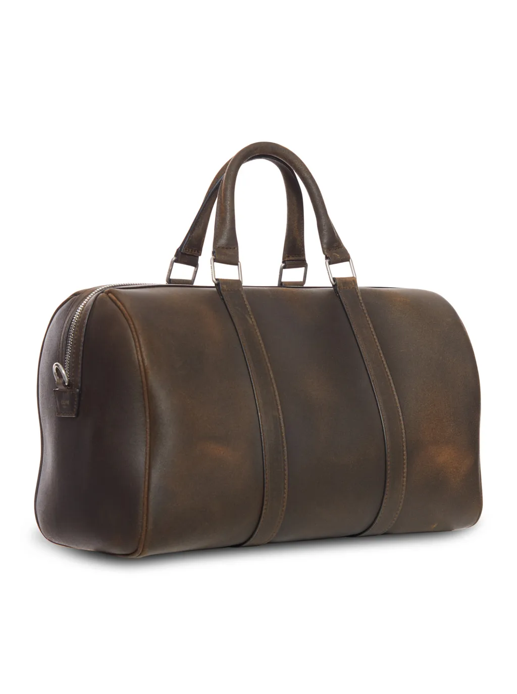 Large Boston In Suede Calfskin Waxed Effect