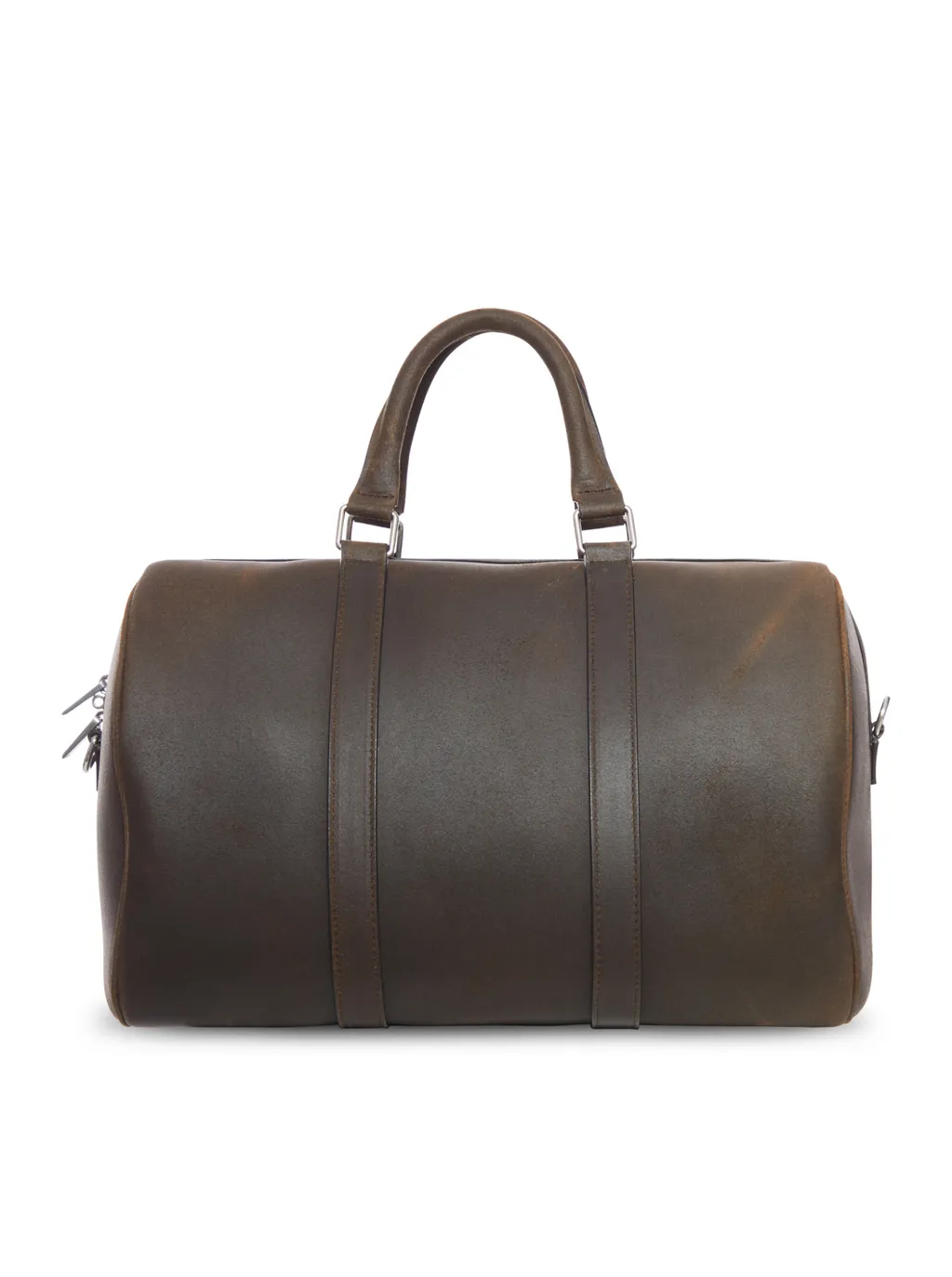 Large Boston In Suede Calfskin Waxed Effect