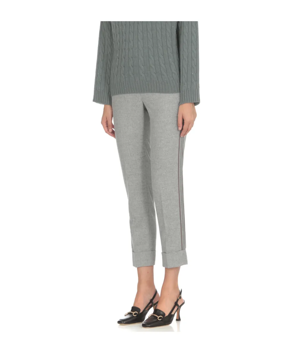 Bead-Embellished Trousers