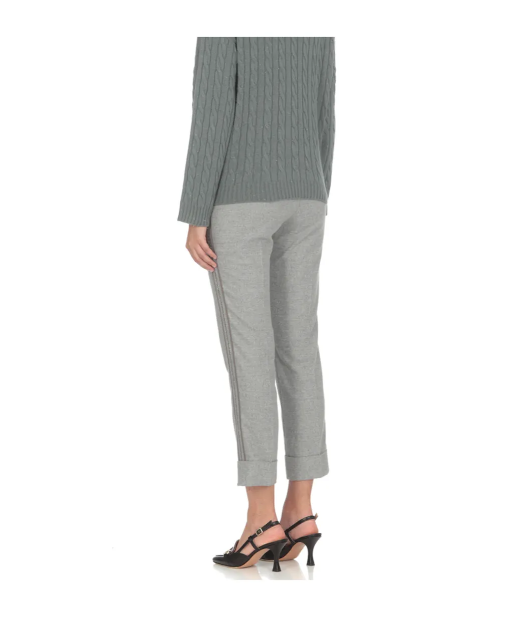 Bead-Embellished Trousers