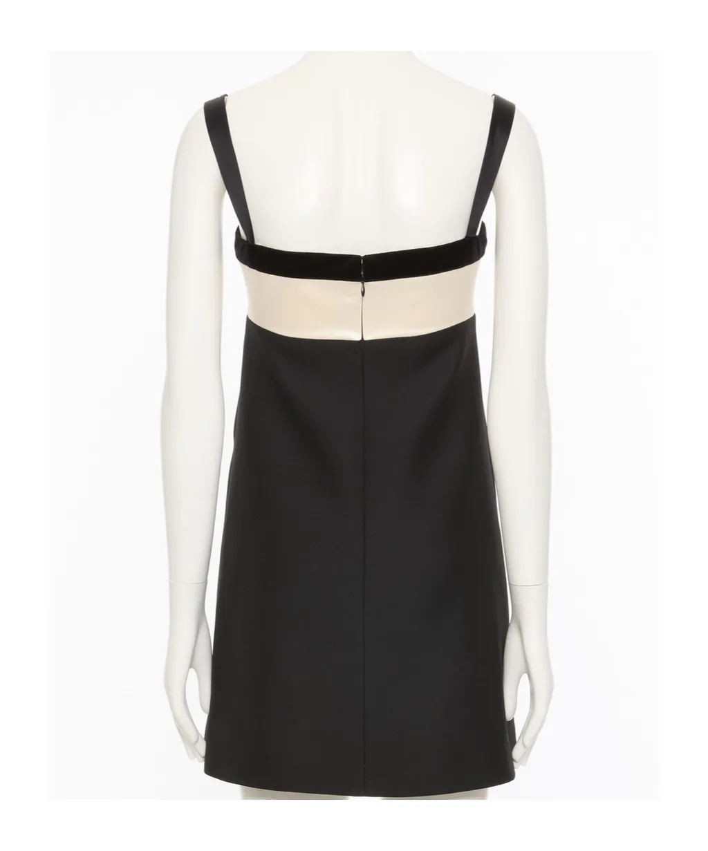 Embroidered Crepe Couture Short Dress