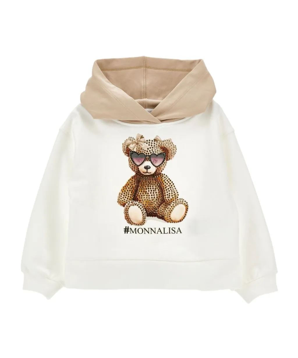 Monnalisa Teddy Embellished Hoodie