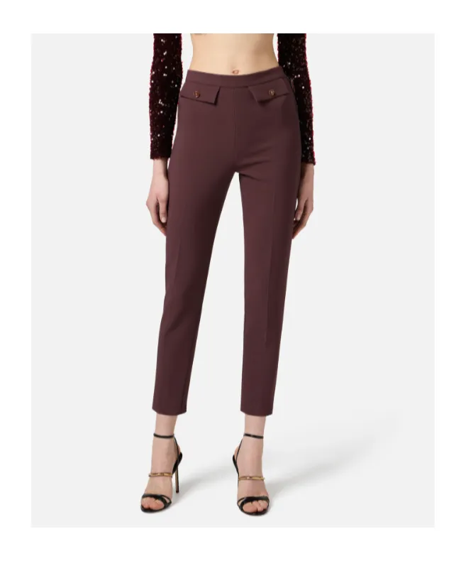 Double-Crpe Zip Trousers
