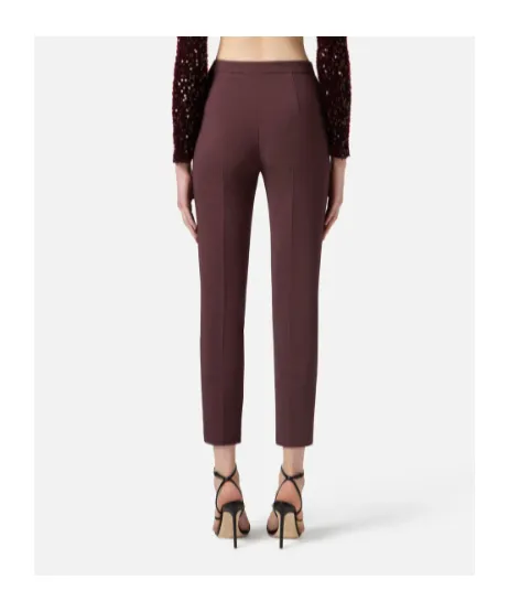 Double-Crpe Zip Trousers