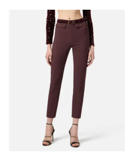 Double-Crpe Zip Trousers