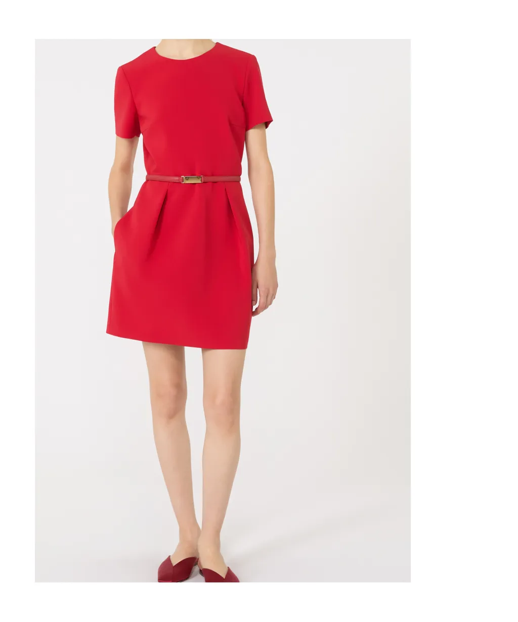 Max Mara Studio Kefalos Short-Sleeved Belted Dress