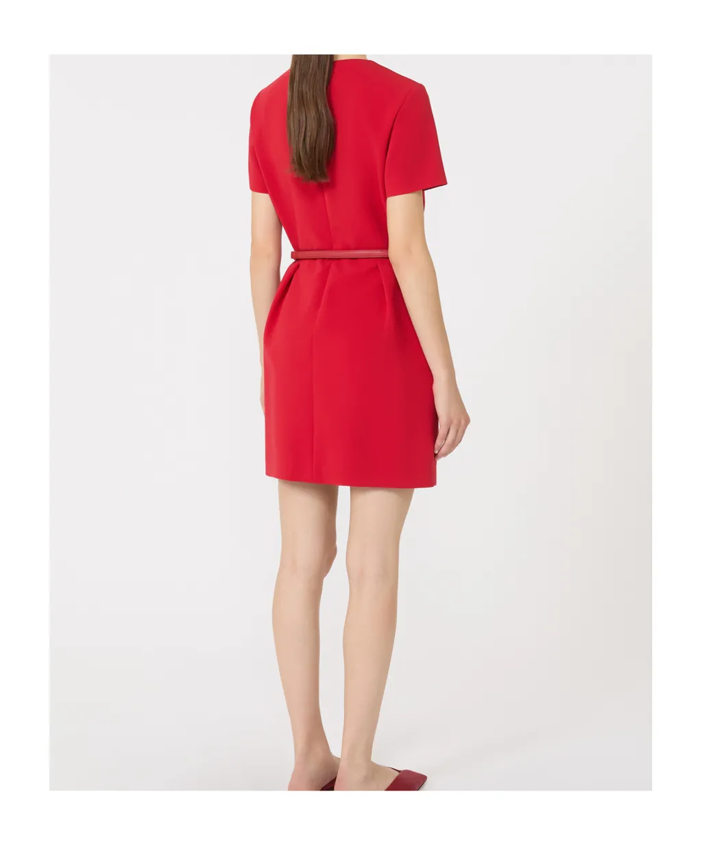 Max Mara Studio Kefalos Short-Sleeved Belted Dress