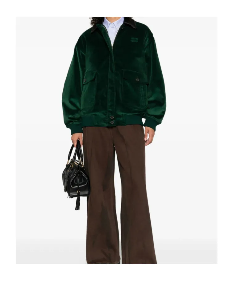 Miu Miu Logo-Detailed Long-Sleeved Coat
