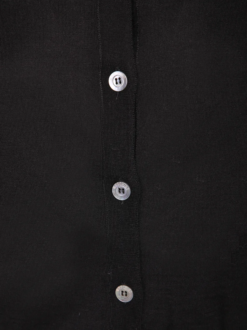Moschino Logo Plaque Button-Up Knitted Cardigan