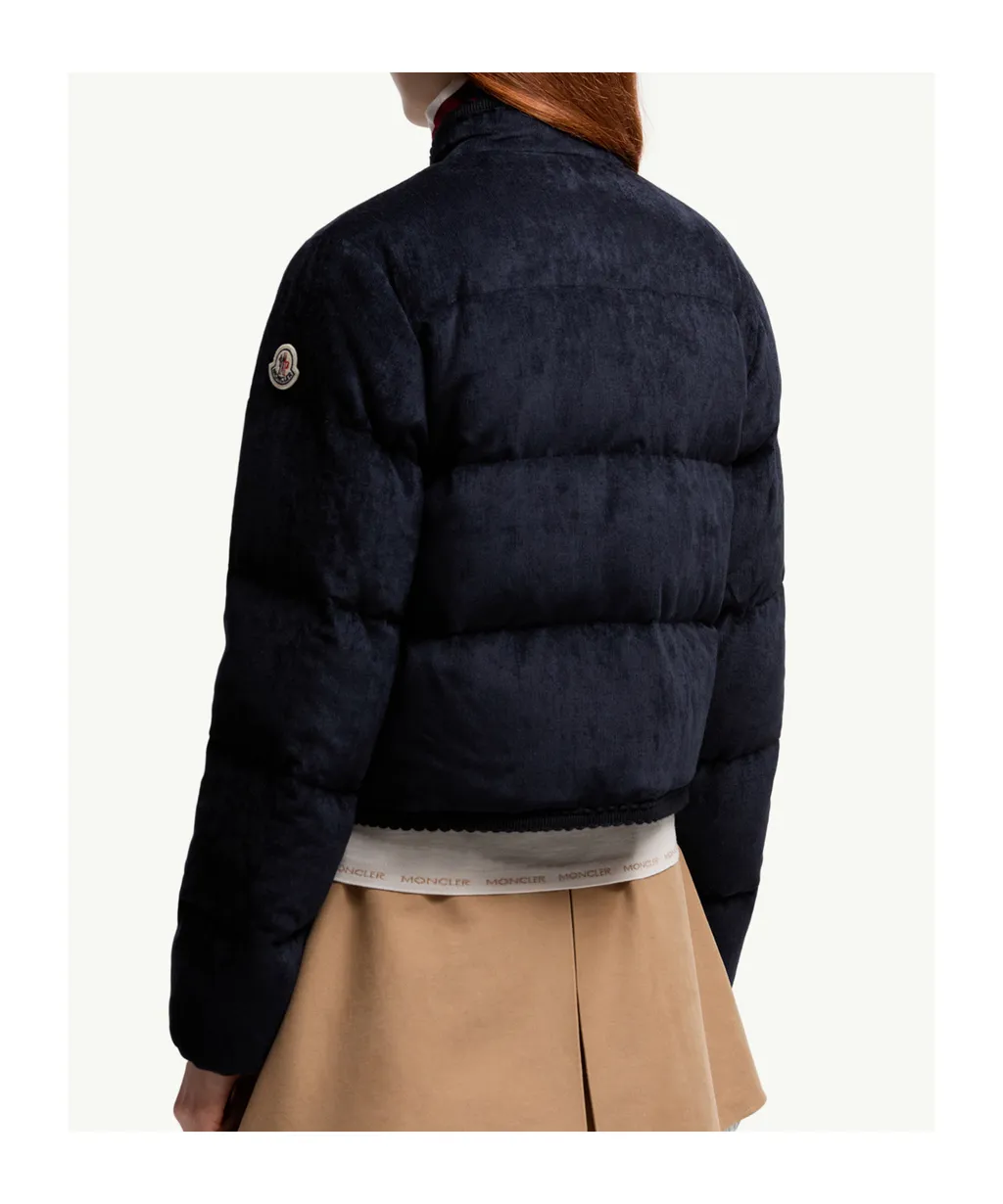Essarts Braided Trim Corduroy Short Down Jacket