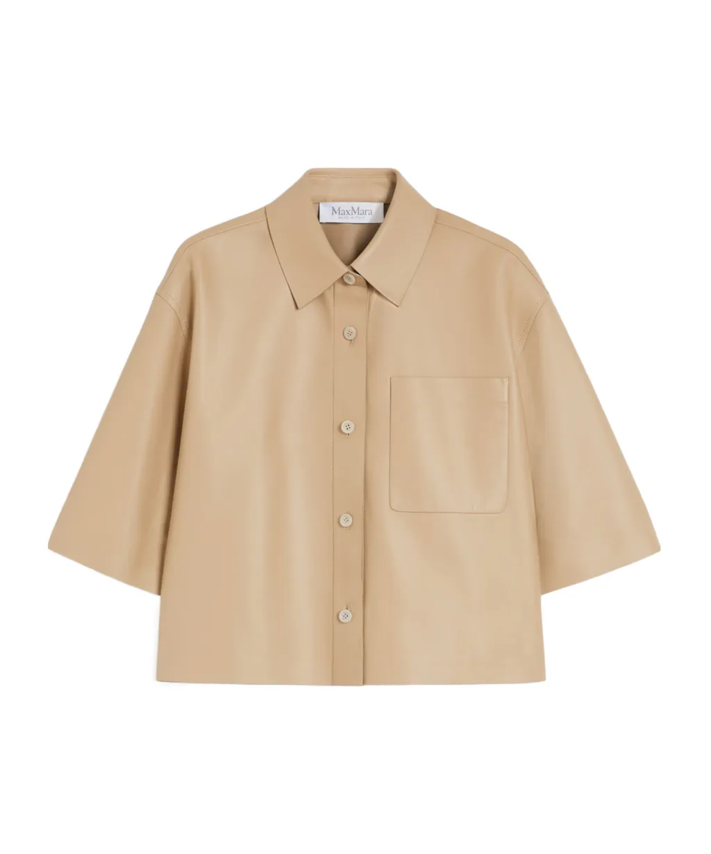 Nappa Leather Cropped Jacket